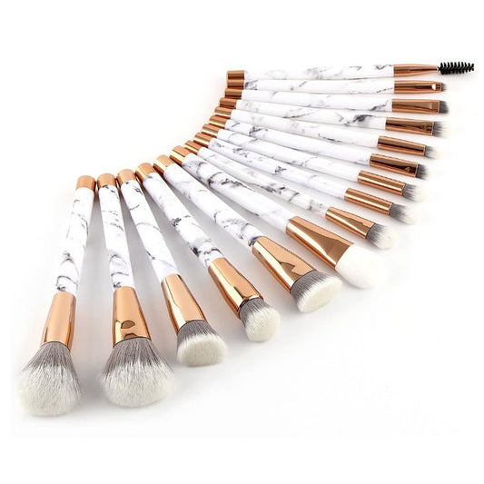 11 sets of marble makeup brush - Urban Mart