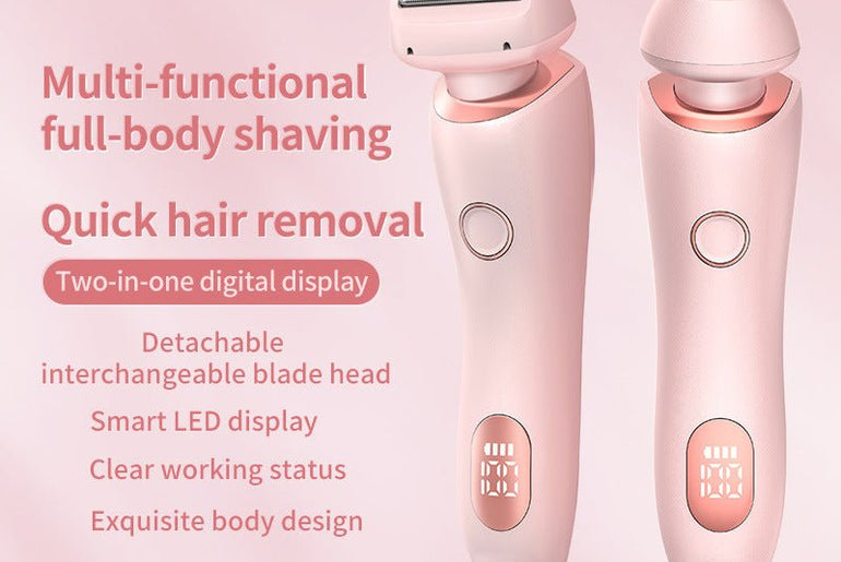 2 In 1 Hair Removal Epilator USB Rechargeable Trimmer - Urban Mart