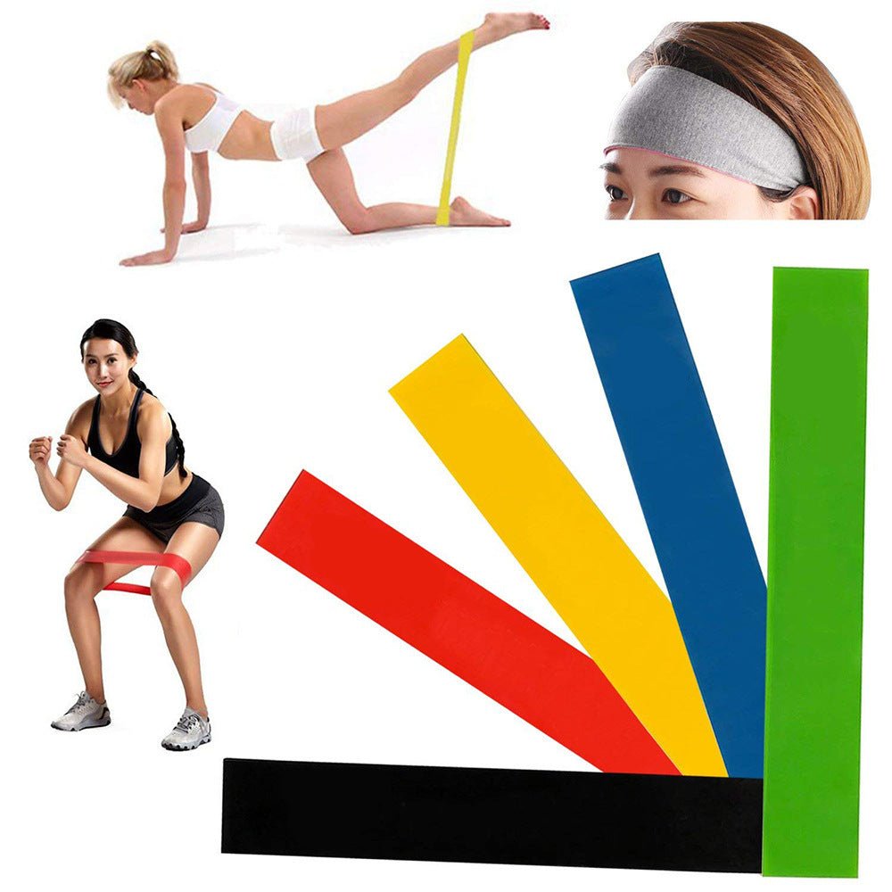 5 Level Resistance Rubber Bands Yoga Training Elastic Bands - Urban Mart