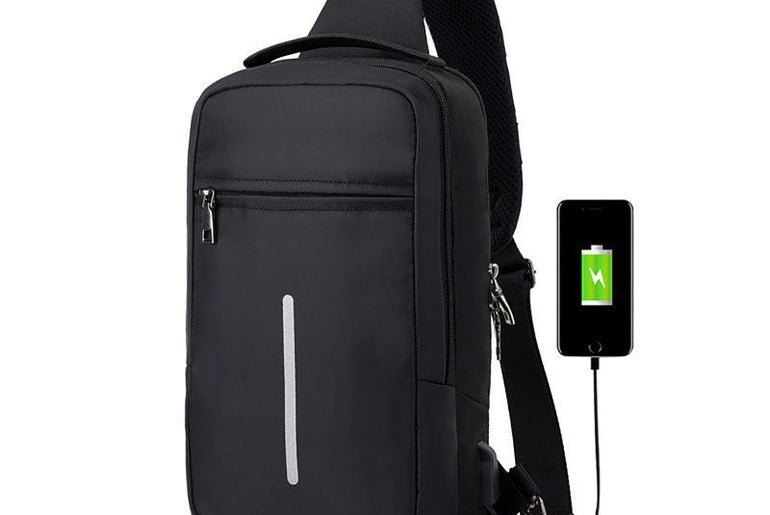 Anti - theft USB charging chest bag - Urban Mart