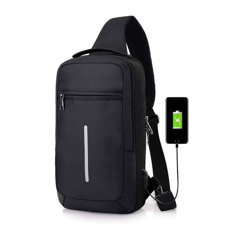 Anti - theft USB charging chest bag - Urban Mart