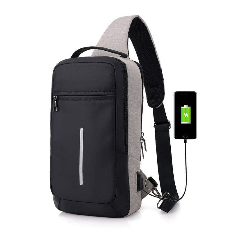 Anti - theft USB charging chest bag - Urban Mart