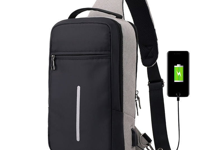 Anti - theft USB charging chest bag - Urban Mart