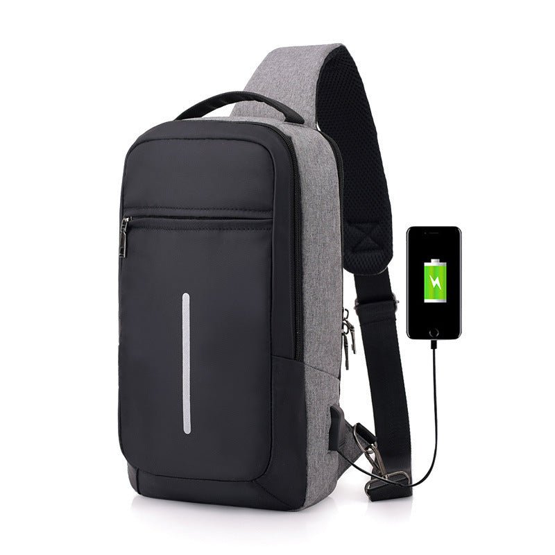 Anti - theft USB charging chest bag - Urban Mart