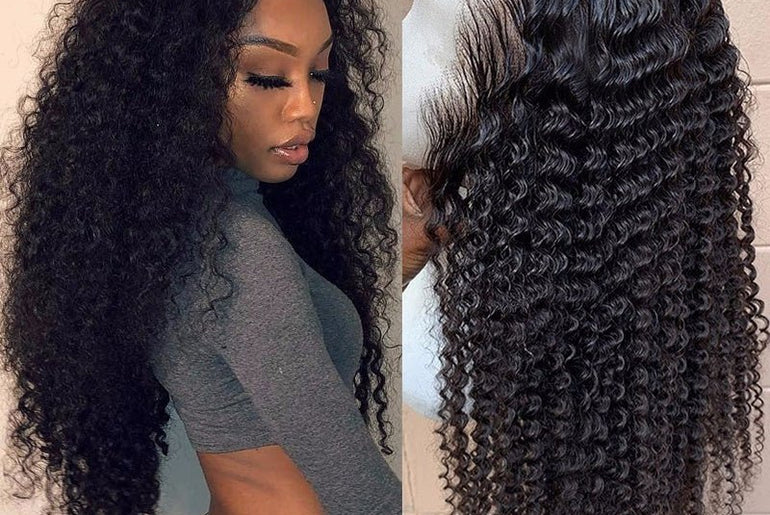 Brazilian Kinky Curly Lace Front Human Hair Wigs - Urban Mart