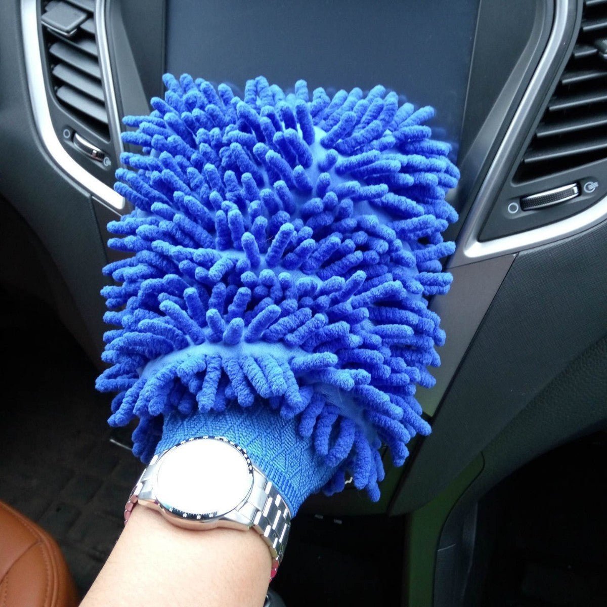 Chenille Coral Car Foaming Gloves Household Cleaning - Urban Mart