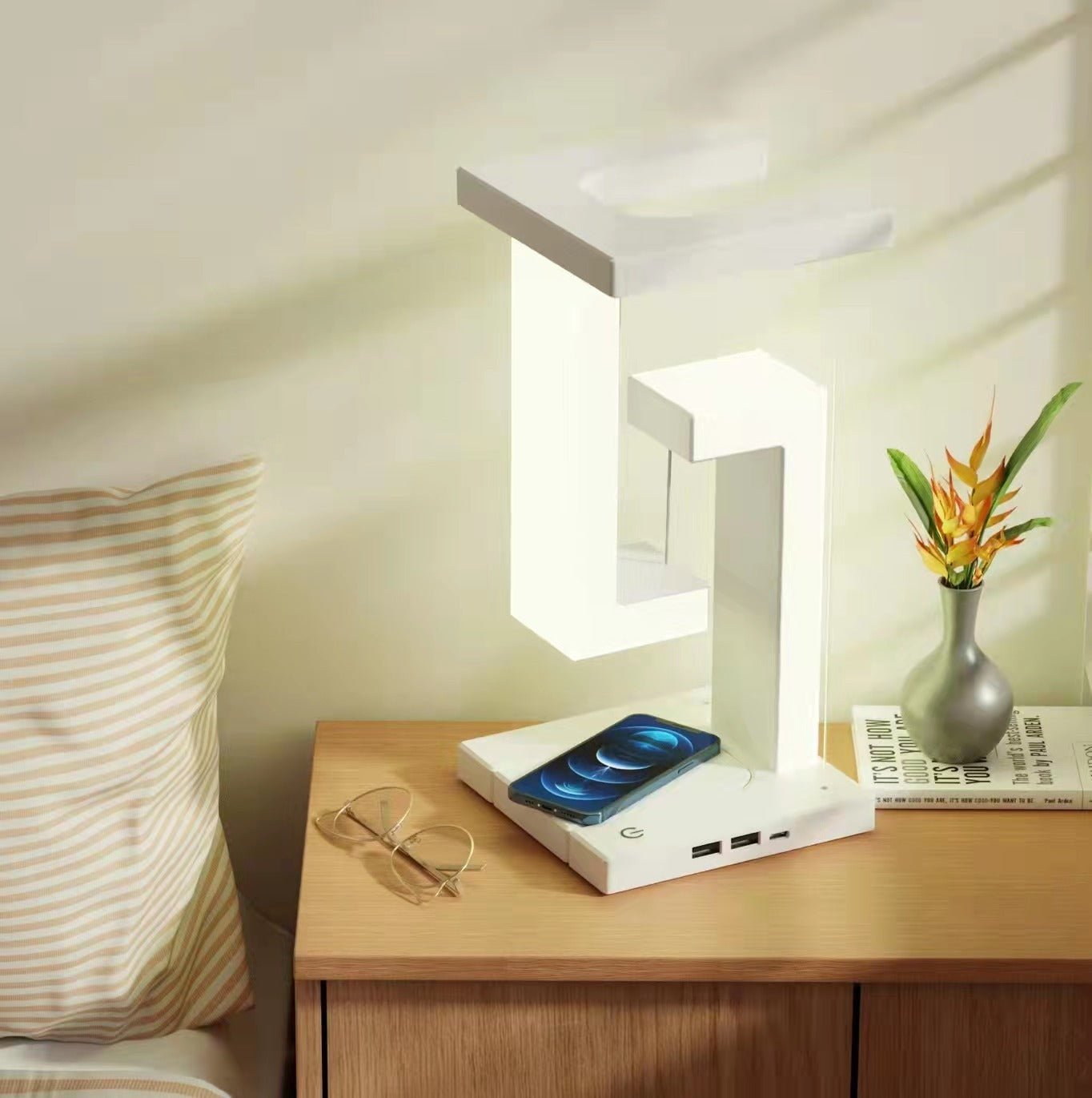 Creative Smartphone Wireless Charging Suspension Table Lamp - Urban Mart