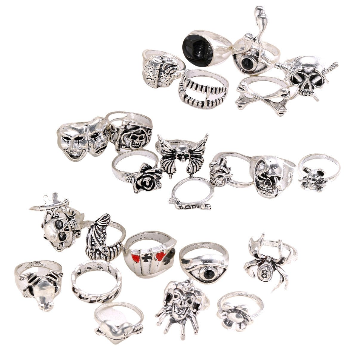 Dark Hip Hop Skull Spider High Profile Retro Ring - Urban Mart