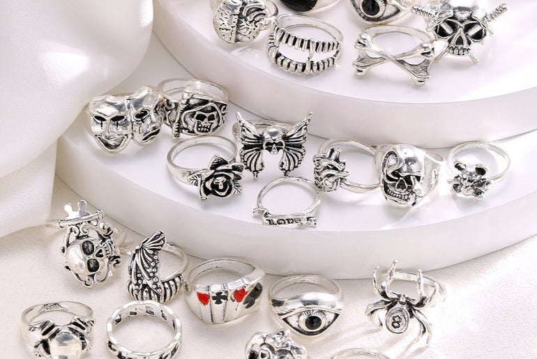 Dark Hip Hop Skull Spider High Profile Retro Ring - Urban Mart