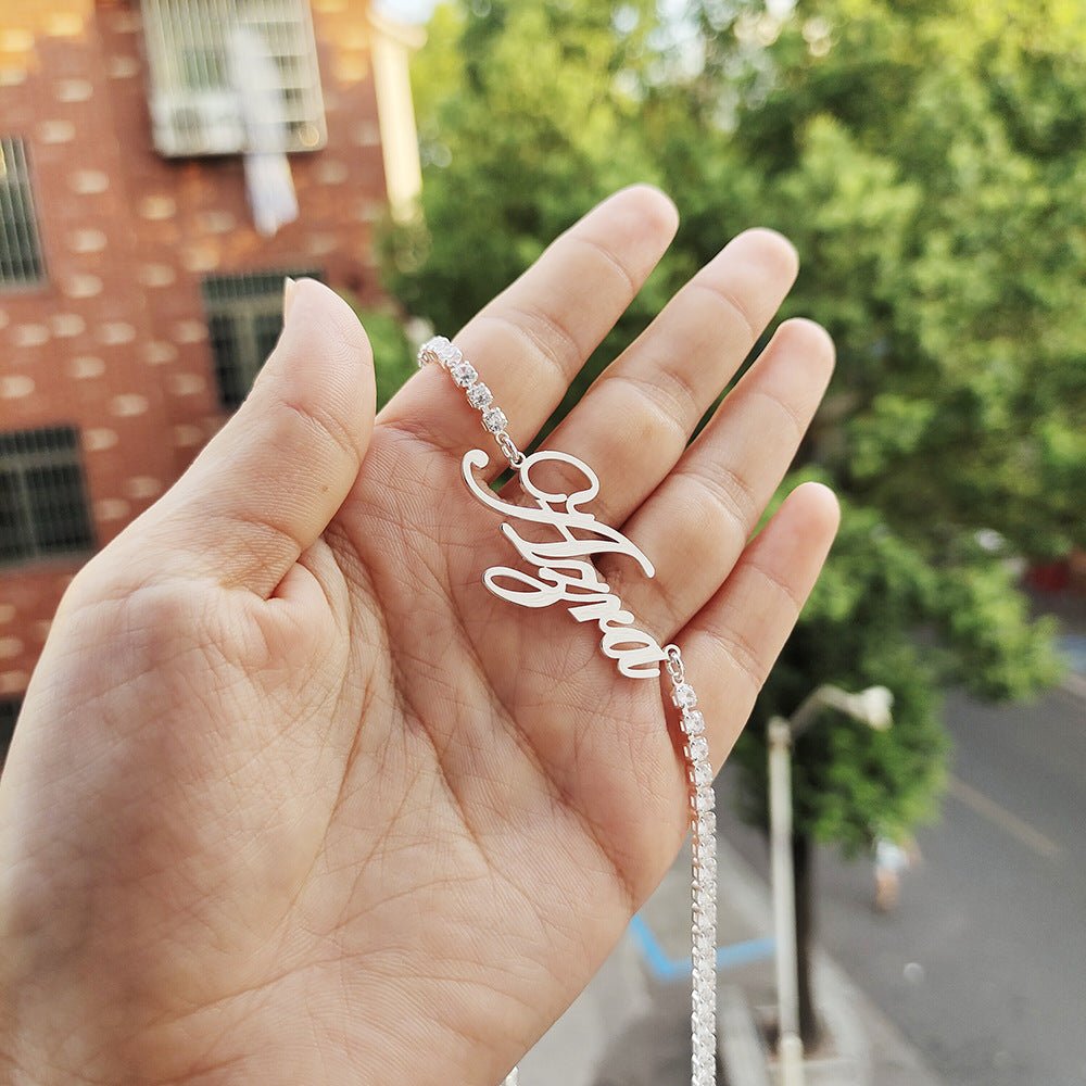 DIY English Letter Necklace Made Of Stainless Steel - Urban Mart