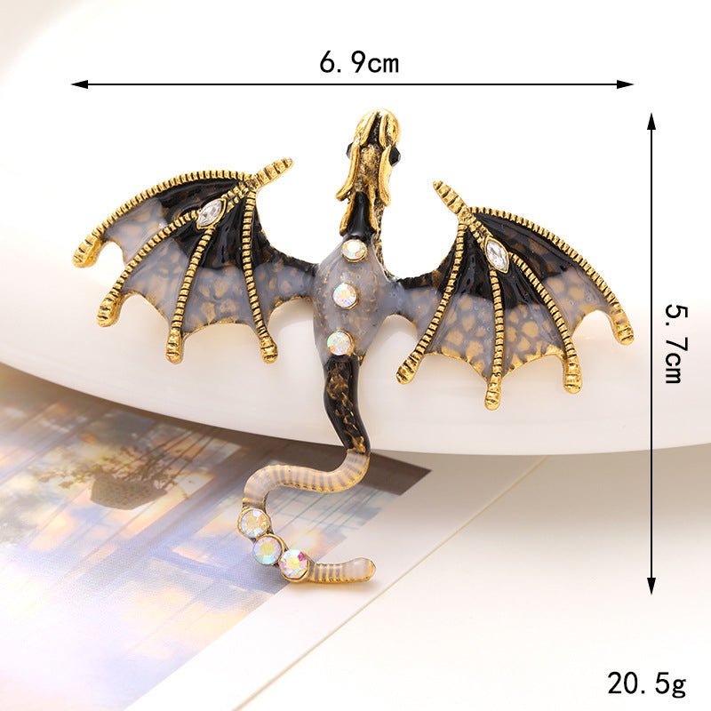 Enamel Dragon Diamond Accessories - Urban Mart