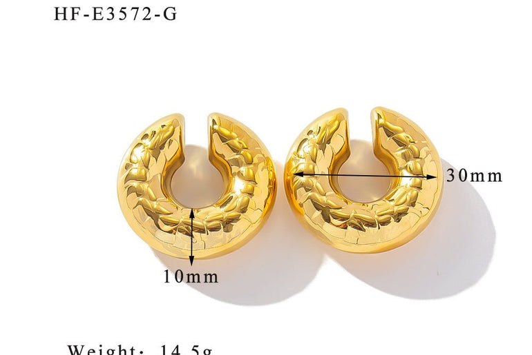 Exaggerated High - end Sense No Pierced Large Hollow Ear Clip - Urban Mart