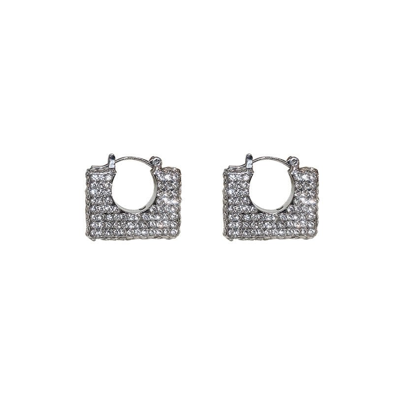 Fashion Diamond Geometric Square Earrings - Urban Mart