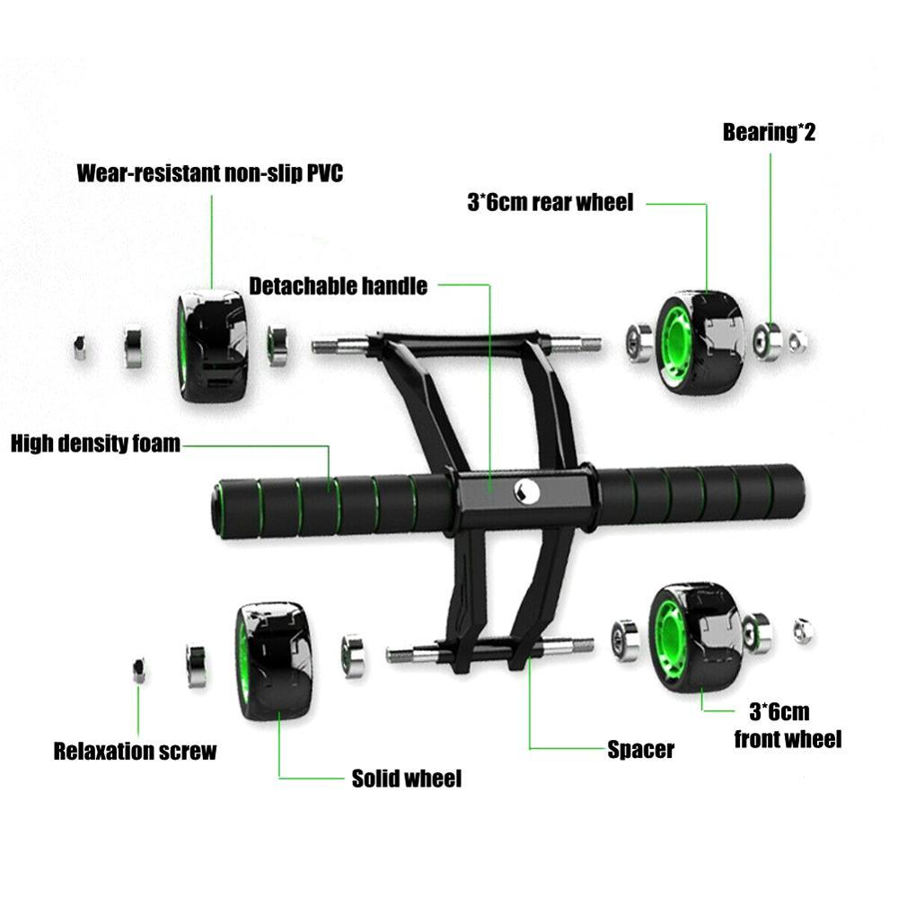 Four - wheeled Abdominal Roller - Urban Mart