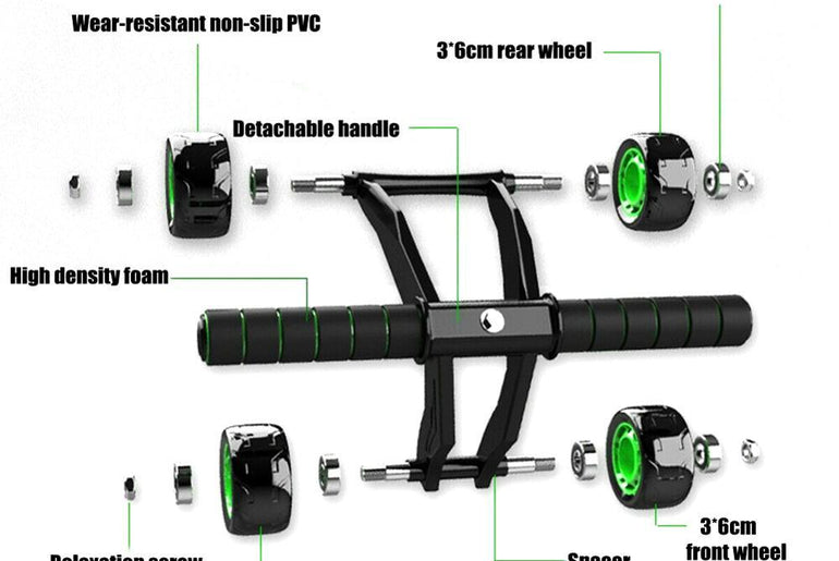 Four - wheeled Abdominal Roller - Urban Mart