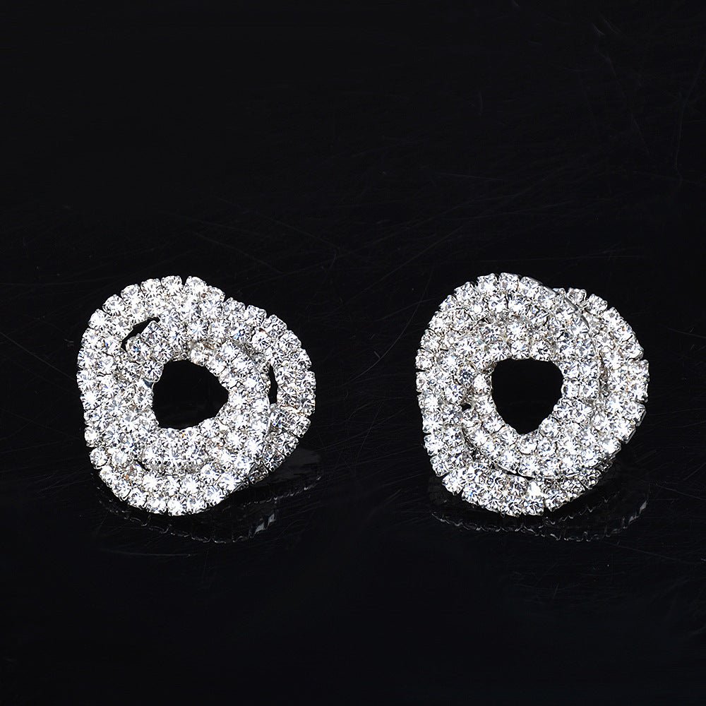 Full Diamond Round Studs - Urban Mart