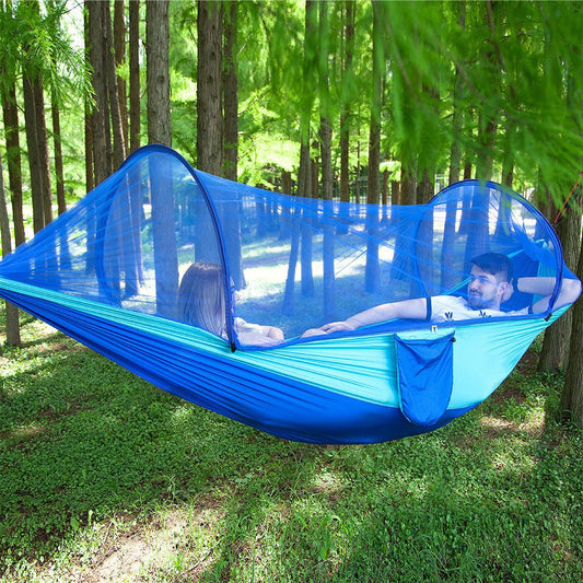 Fully Automatic Quick Opening Hammock With Mosquito Net - Urban Mart