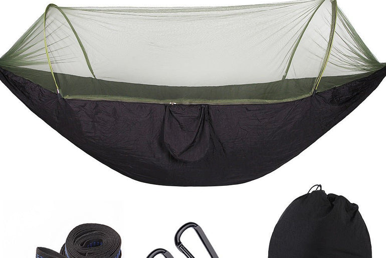 Fully Automatic Quick Opening Hammock With Mosquito Net - Urban Mart