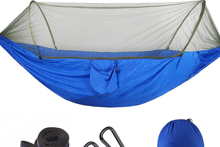 Fully Automatic Quick Opening Hammock With Mosquito Net - Urban Mart