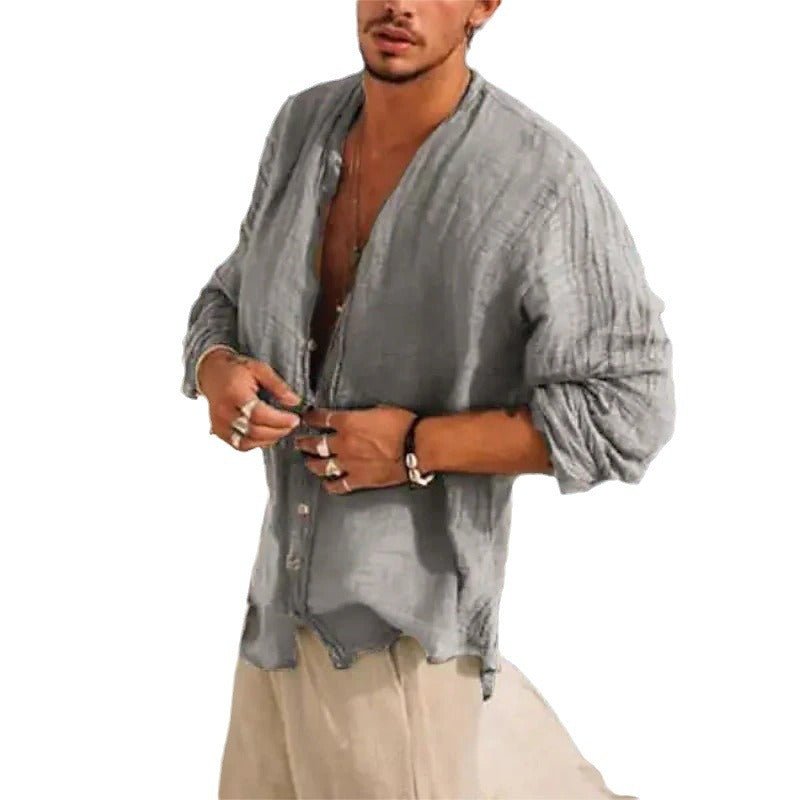 Half Sleeve Shirt Men's Clothing Handsome Trendy Casual - Urban Mart