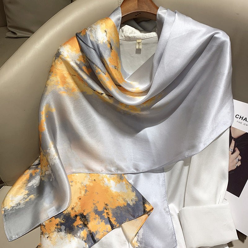 Hangzhou Silk Silk High - end Long Silk Scarf - Urban Mart