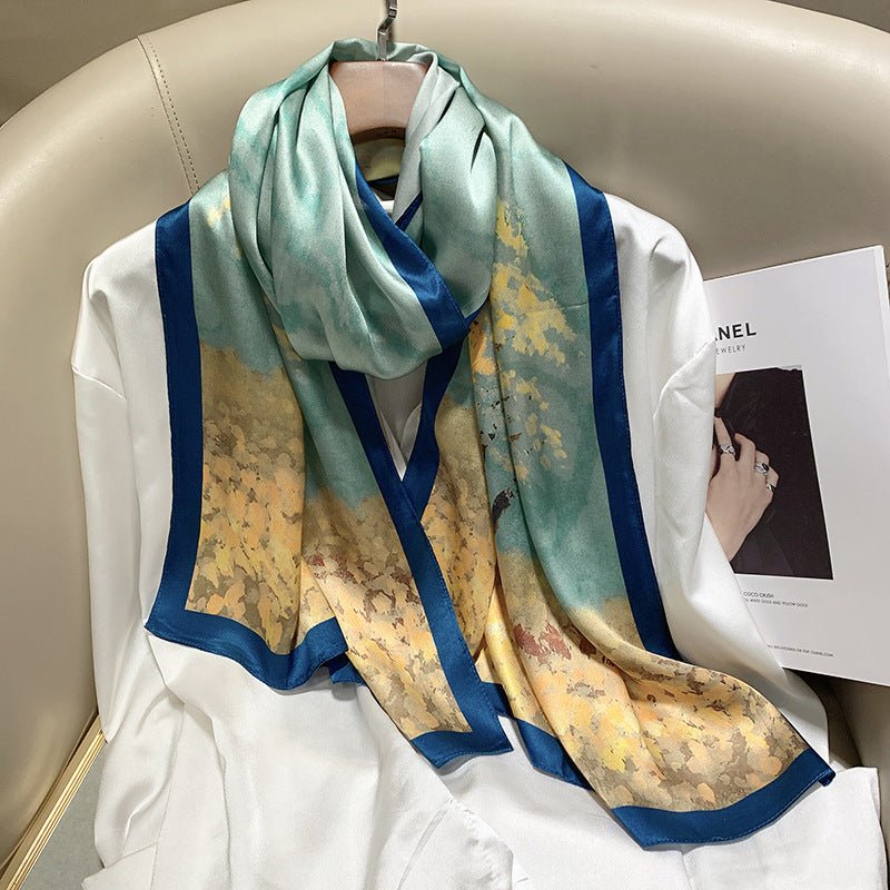 Hangzhou Silk Silk High - end Long Silk Scarf - Urban Mart