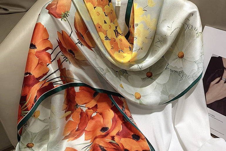 Hangzhou Silk Silk High - end Long Silk Scarf - Urban Mart