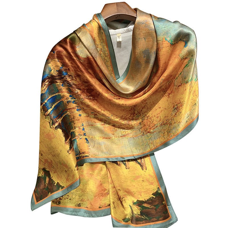 Hangzhou Silk Silk High - end Long Silk Scarf - Urban Mart