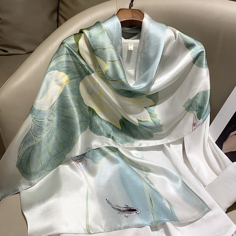 Hangzhou Silk Silk High - end Long Silk Scarf - Urban Mart