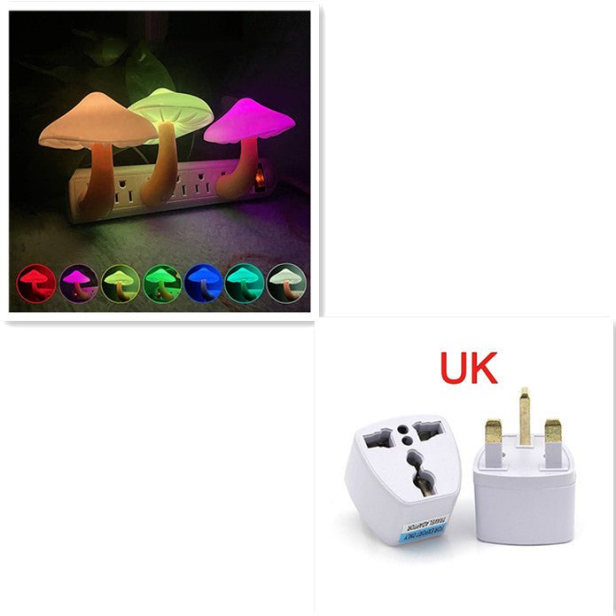 LED Night Light Mushroom Wall Socket Lamp - Urban Mart