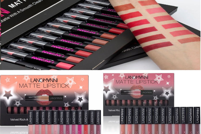 Matte Lipstick Waterproof Long - lasting Velvet Lipstick Set - Urban Mart