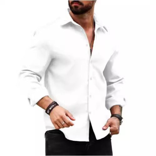 Men's Cotton And Linen Long Sleeve Printed Shirt - Urban Mart