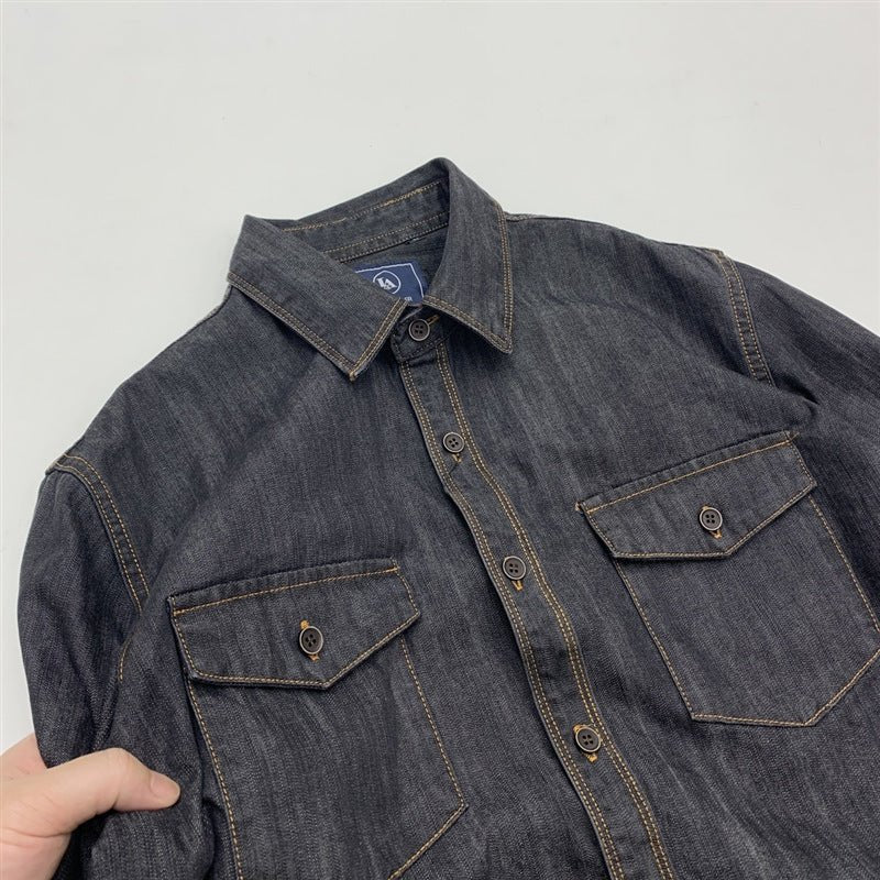 Men's Shirt Weighing Washed Overalls Denim - Urban Mart