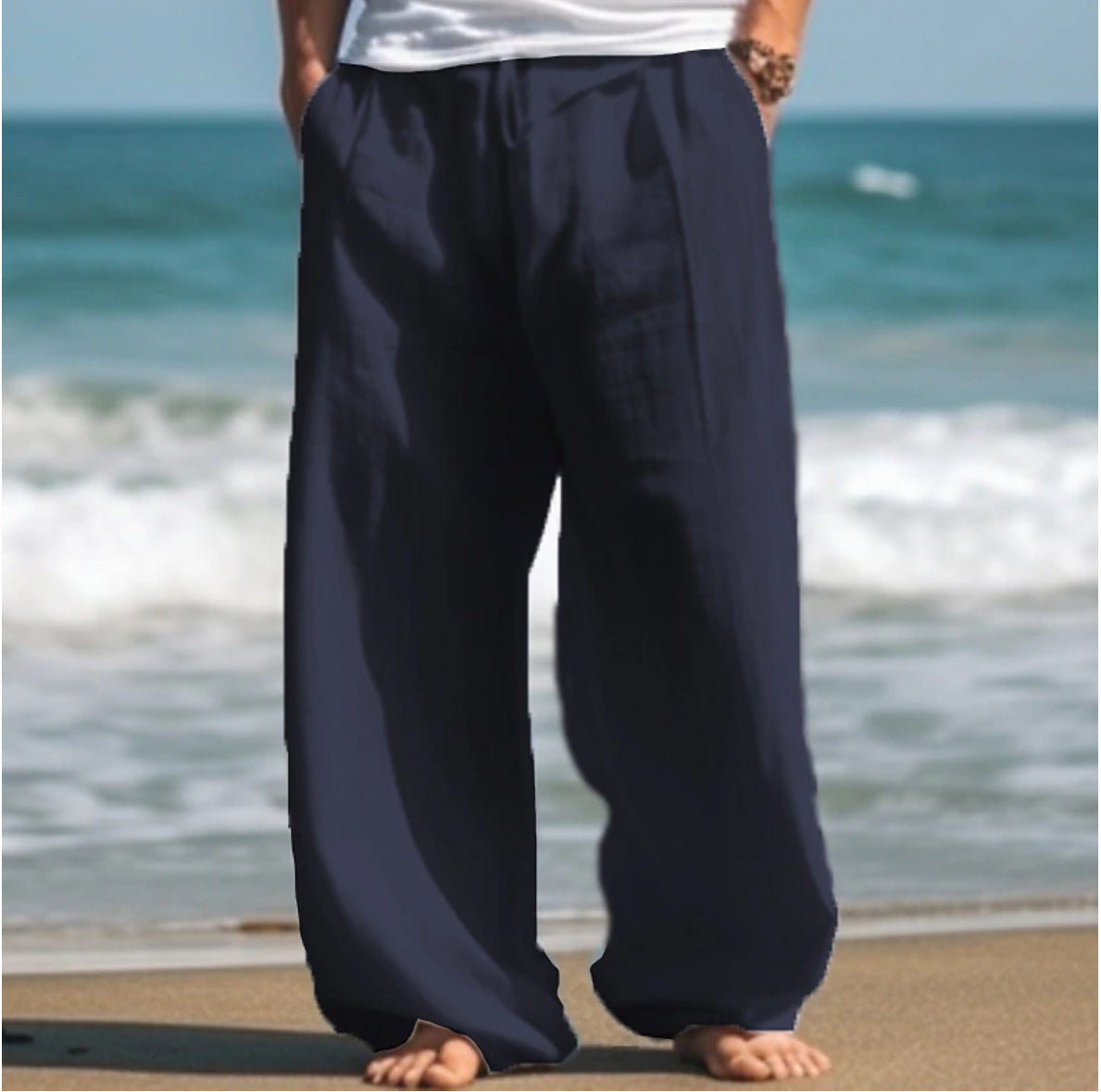 Outdoor Casual Pants Beach Solid Color Straight - Urban Mart