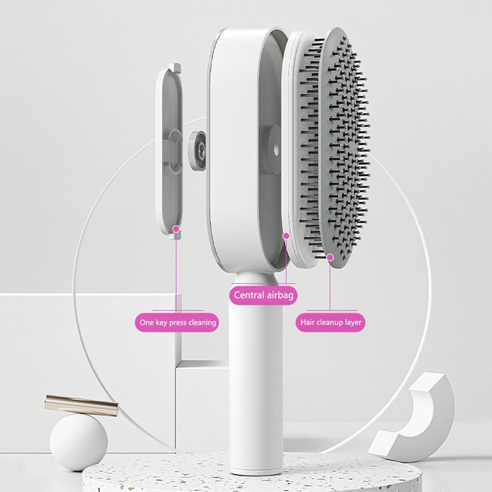 Self Cleaning Hair Brush For Women - Urban Mart