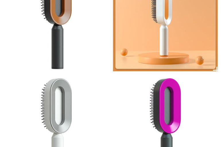 Self Cleaning Hair Brush For Women - Urban Mart