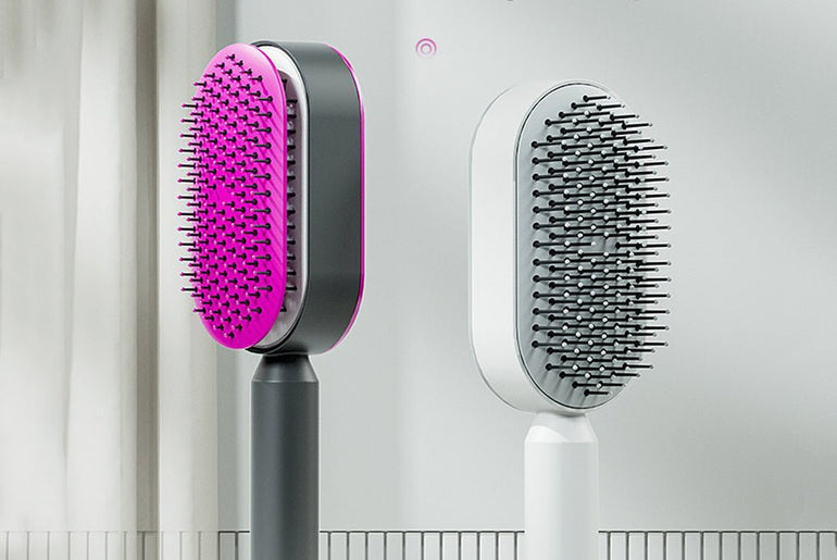 Self Cleaning Hair Brush For Women - Urban Mart