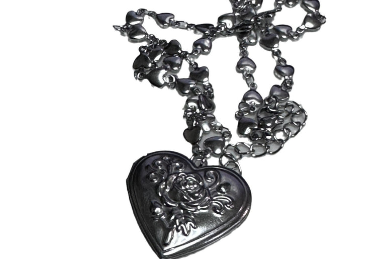 South Korea Special - interest Design Ins Heart - shaped Flip Carved Necklace - Urban Mart