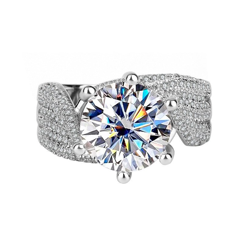 Sterling Silver Moissanite Diamond Ring - Urban Mart