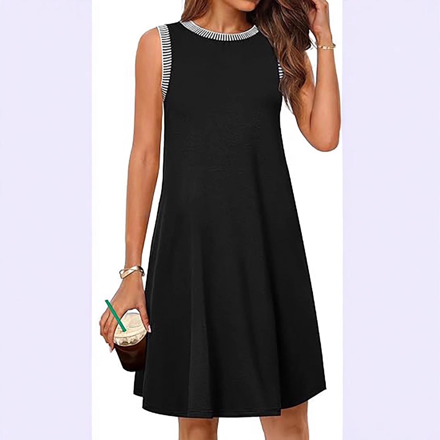 Women's Casual Sleeveless Mini Dress - Urban Mart