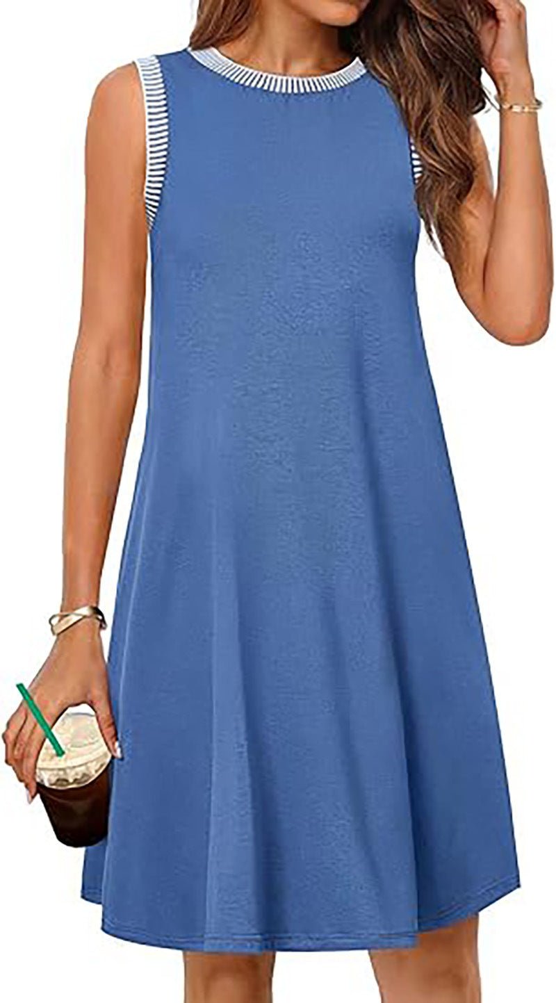 Women's Casual Sleeveless Mini Dress - Urban Mart