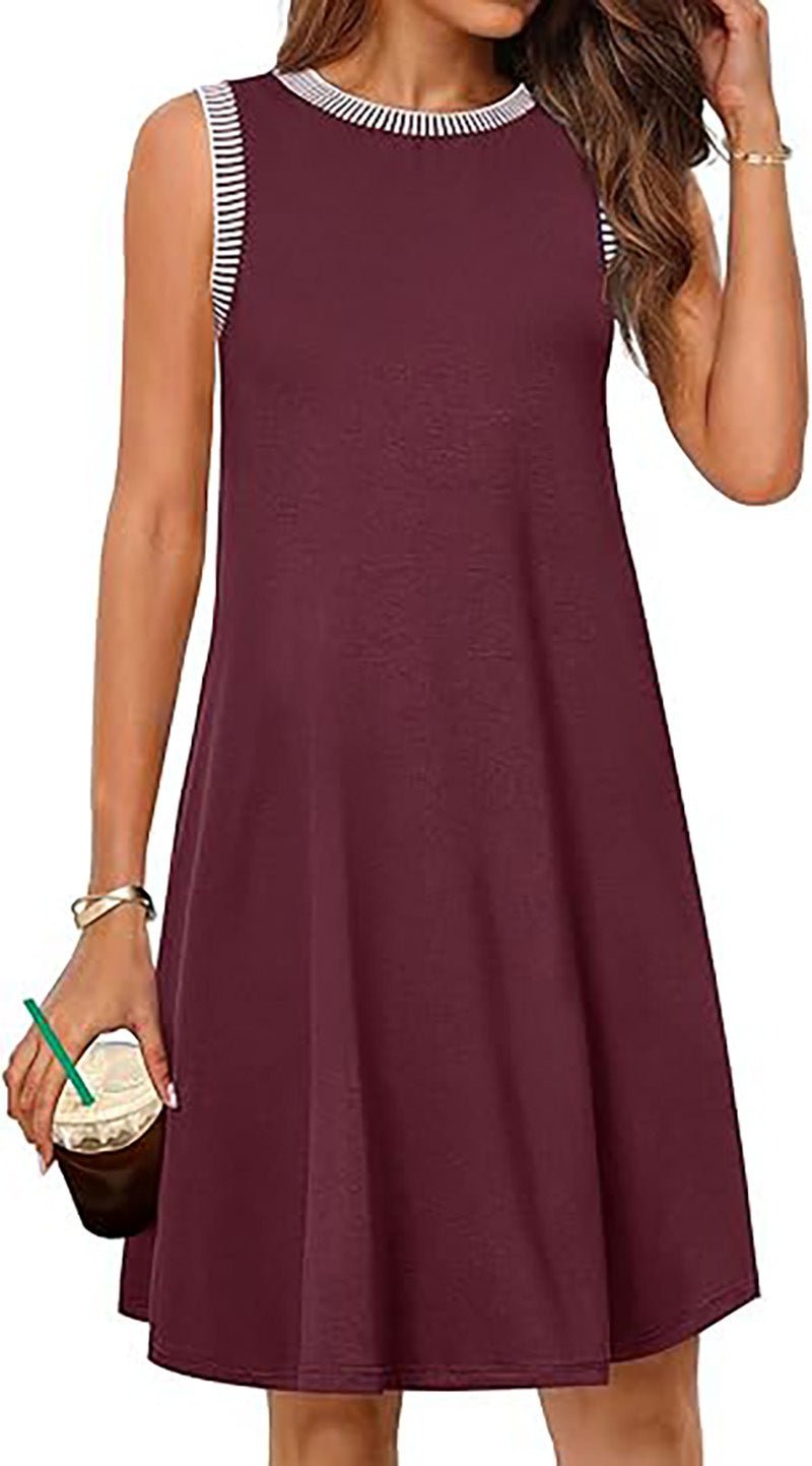 Women's Casual Sleeveless Mini Dress - Urban Mart