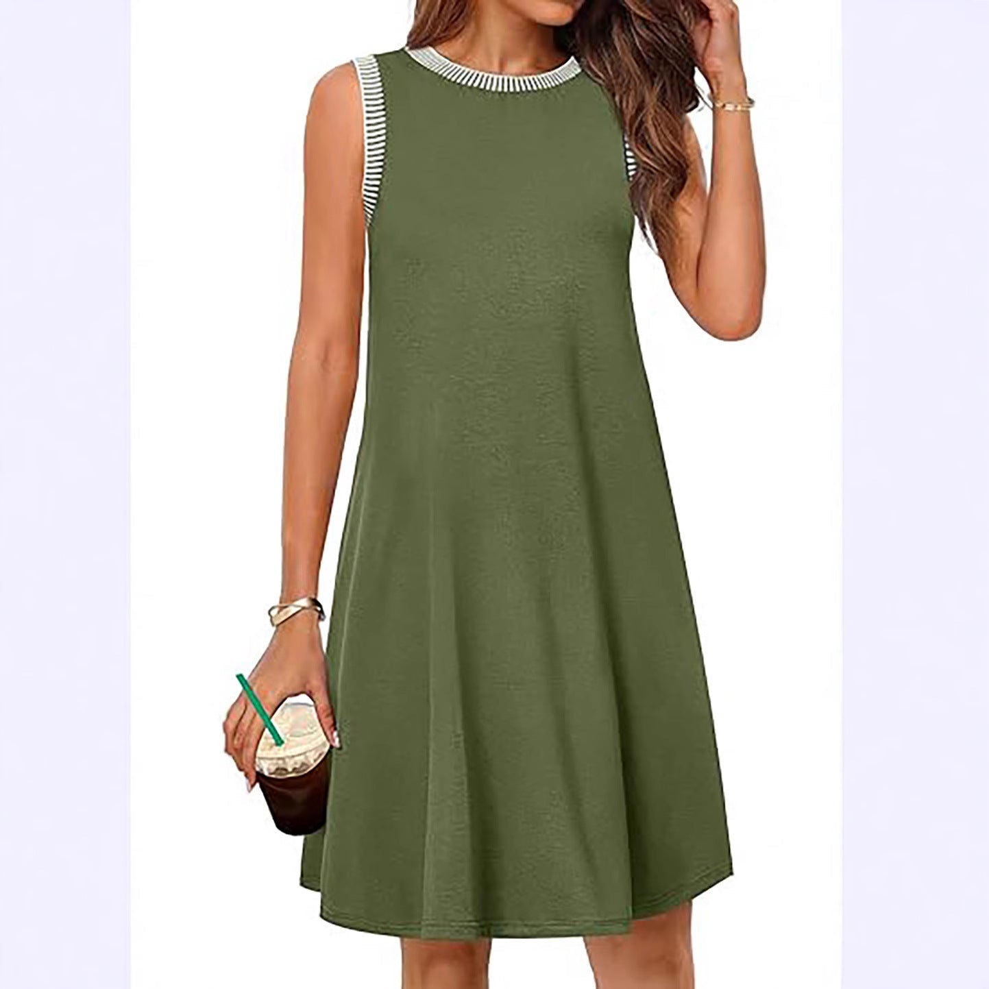 Women's Casual Sleeveless Mini Dress - Urban Mart