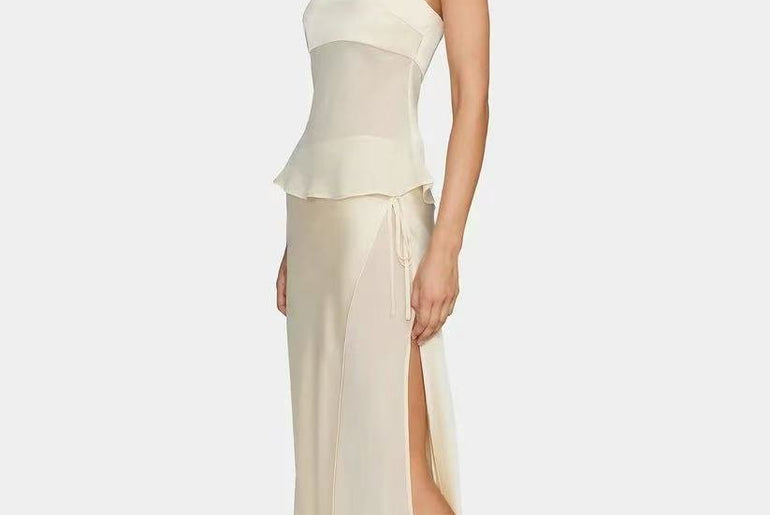 Women's Clothing Tube Top Sexy Elegant Solid Color Dress - Urban Mart