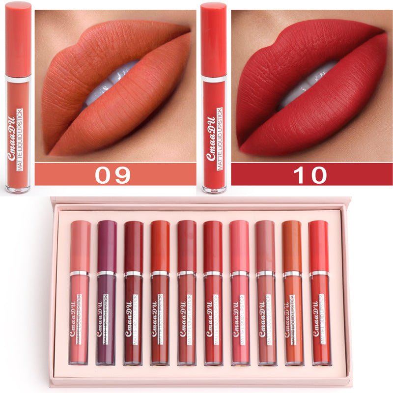 Women's Non - stick Cup Waterproof Matte Lipstick - Urban Mart