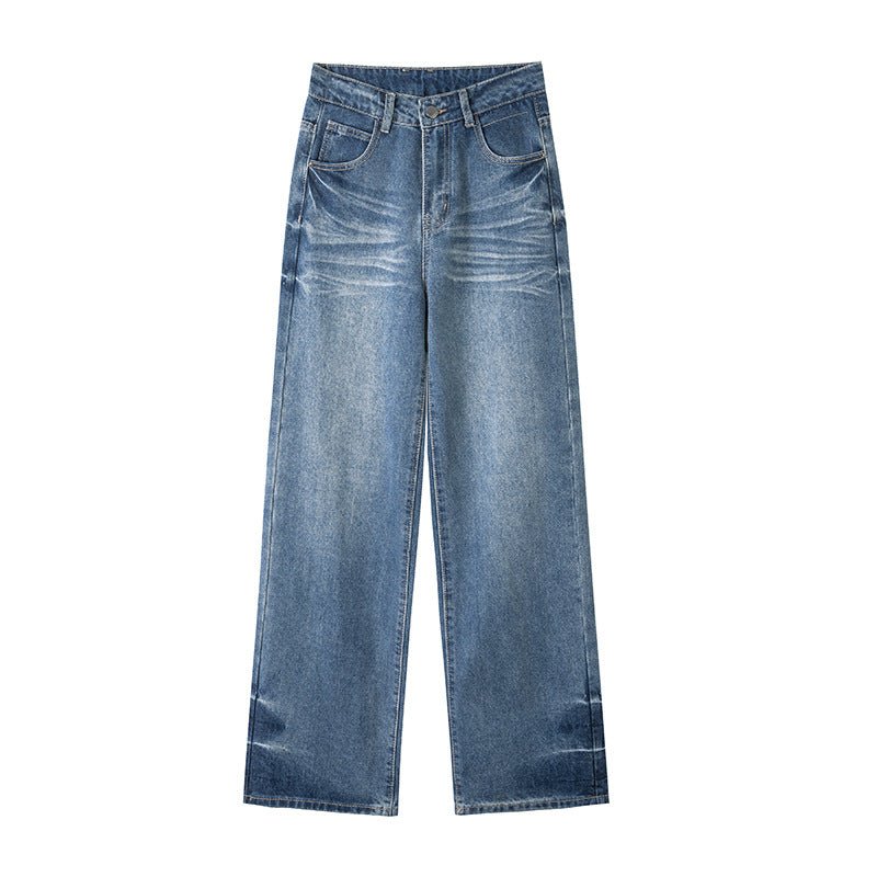 Women's Straight Loose American Retro Wide Leg Jeans - Urban Mart